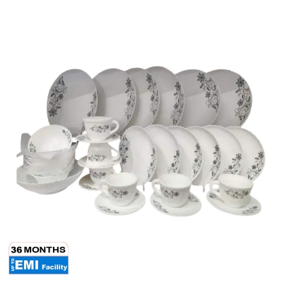 Picture of 57 Pcs Pyrex Opal Glassware White Oven Save Dinner Set - Dinner Set