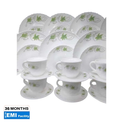 Picture of 52 Pcs Pyrex Opal Glassware White Oven Save Dinner Set - Dinner Set