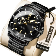 Picture of Exclusive Stainless Steel Poedagar Watch CH For Men – Black (873)