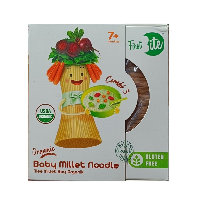Picture of First Bite Organic Baby Millet Noodle- 7m+ Combi 3 (Beetroot Carrot Spinach) 180g