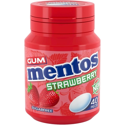 Picture of Mentos Gum Strawberry 40pc 56g UK