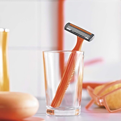 Picture of BIC 3 Sensitive Men's Triple-Blade Sensitive Razors Fixed Head for a Soft Shave Pack of   4 Disposable Razors