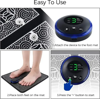 Picture of Ems Foot Massage Mat Automatic Electric Physiotherapy Tens Massager Relax 9 Gear 1pc