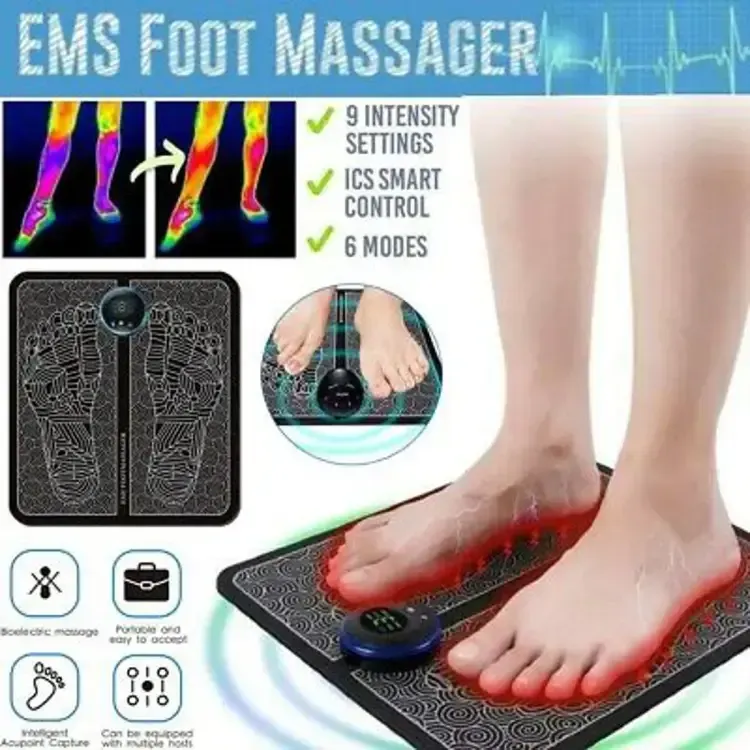 Picture of Ems Foot Massage Mat Automatic Electric Physiotherapy Tens Massager Relax 9 Gear 1pc