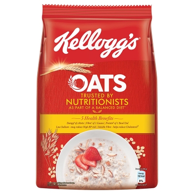 Picture of Kellogg's Oats Rolled Oats High in Protein and Fibre Low in Sodium 400g Pack