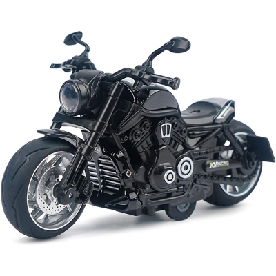 Picture of Pull Back Motorcycle Toys - Toy Motorcycle with Flashing Light up and Sounds for Aged 3+ Kids Christmas Birthday Gifts. (Black)