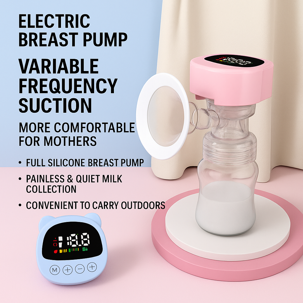Picture of Smart Rechargeable Electric Breast Pump -- BPA Free, Silent, Comfortable & Easy-to-Clean Milk Extractor for Moms