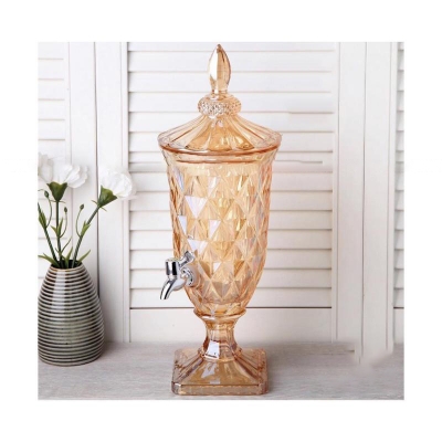 Picture of 3 lt Glass Dispenser with Tap Sherbet Dispenser Party Carboy Soft Drink