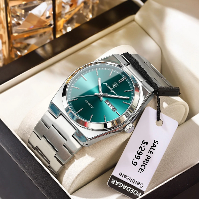 Picture of POEDAGAR 930 Luxury Watch For Men Waterproof Luminous Date Week Stainless Steel Men Watch Casual Quartz Men's Watch- Watch For Men