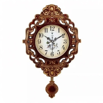 Picture of winging Classical Elegant Wall Clock, Living Room Bedroom Restaurant Creative Silent Quartz Clock, Home Decor Nordic Clock, 37x63cm