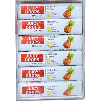Picture of Decadent Foods Bonfire Juicy Drops Fruit Candy | Pineapple Flavor Chew Candy  (525 g)