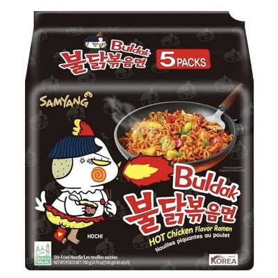 Picture of Samyang Hot Chicken Ramen Buldak Fire Noodles 5 X 140 Grams