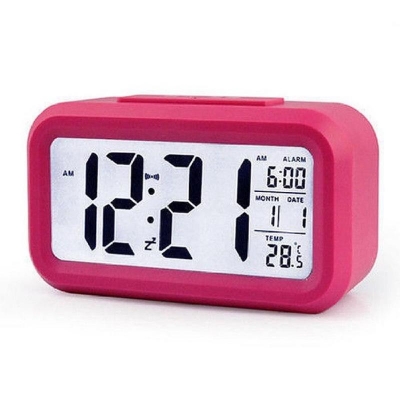 Picture of LED Display Time Alarm Clock Night Lights Thermoeter Lamp Snooze Rectangle Function Desk Clocks(Multicolor)