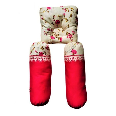 Picture of New Born Baby Pillow Set (3 Pieces)-Multicolor