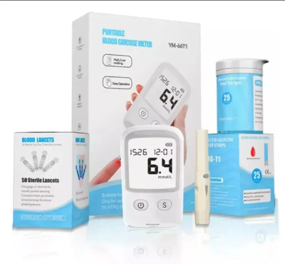 Picture of Smart Glucometer Blood Glucose / Sugar Test Meter / Blood Sugar Meter Diabetes Test Machine Blood Glucose Monitoring System | 50 Pcs free strips