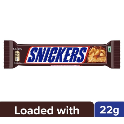 Picture of Snickers Peanut Chocolate Bar 22gm * 10 pcs NET WEIGHT 220 gm