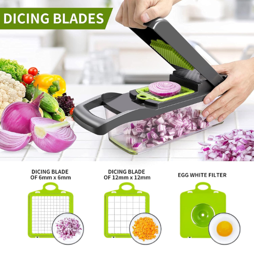 Picture of Vegetable Chopper With Mandoline Slicer Multicolor 