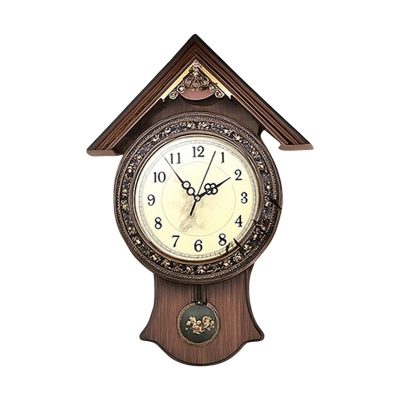 Picture of Classic Antique Fiber Made Pendulum Wall Clock - wall clock