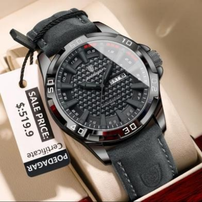 Picture of Poedagar Men’s Luxury Leather Watch Stylish Waterproof and Premium Watch 895