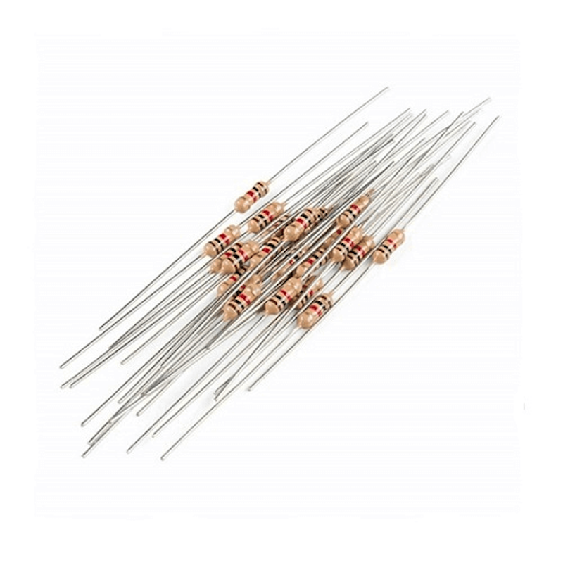 Picture of 10 Pcs 1KΩ 1/4W Resistors (Kilo Ohm)