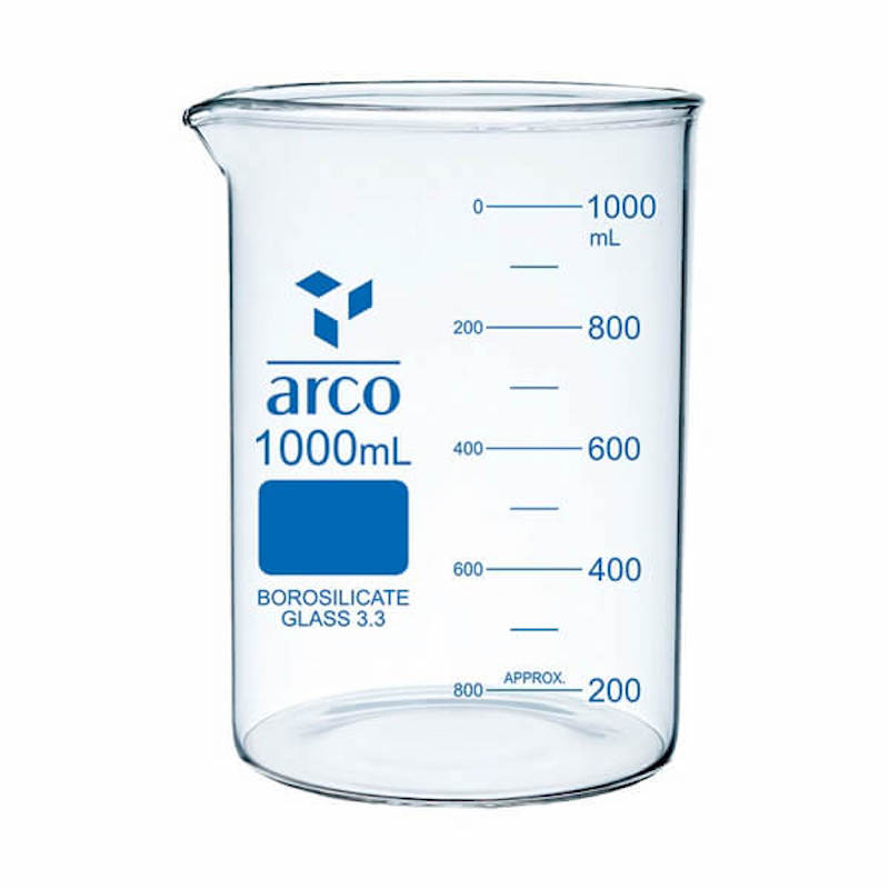 Picture of Arco Glass Beaker 1000mL Low form with Spout