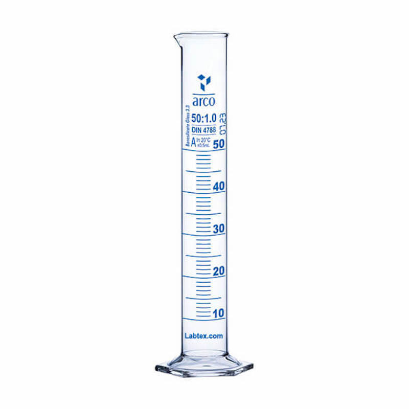 Picture of Arco Measuring Cylinder 50mL Class-A Hexagonal Base