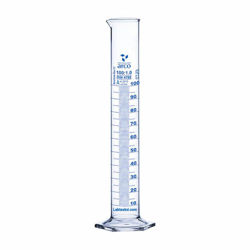 Picture of Arco Measuring Cylinder 100mL Class-A Hexagonal Base