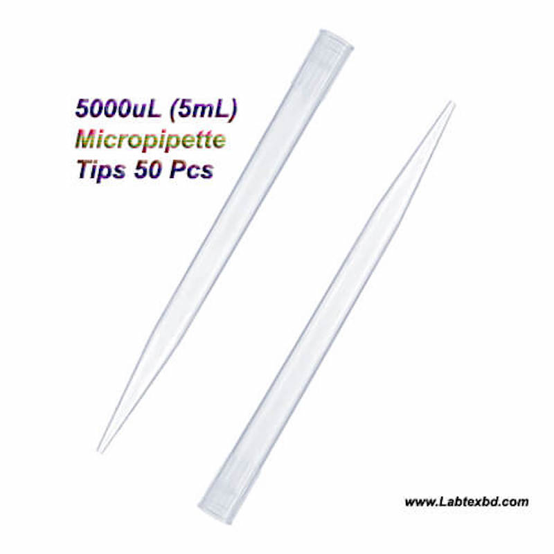 Picture of Micropipette Tips 5mL Long Mouth 5000uL 50pcs Tips