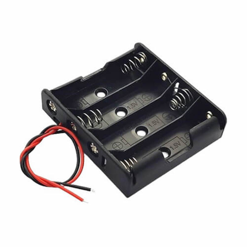 Picture of Battery Holder 4 Point 1.5V AA Battery Case