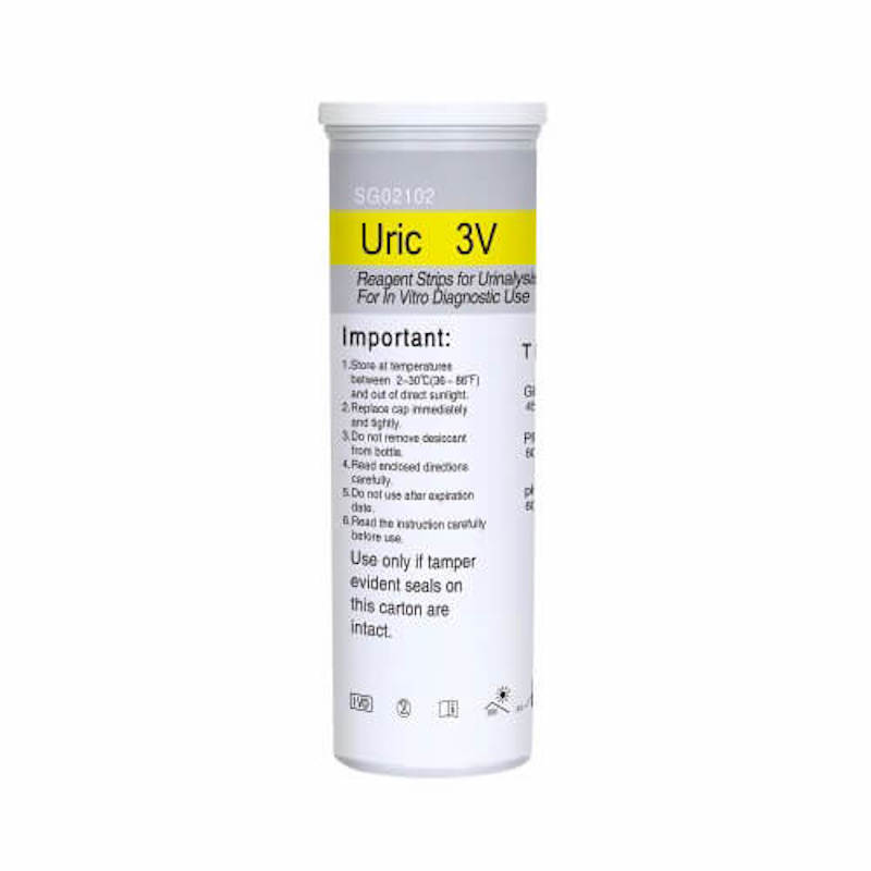 Picture of Uric 3V Urine Test Strips 100 Urinalysis