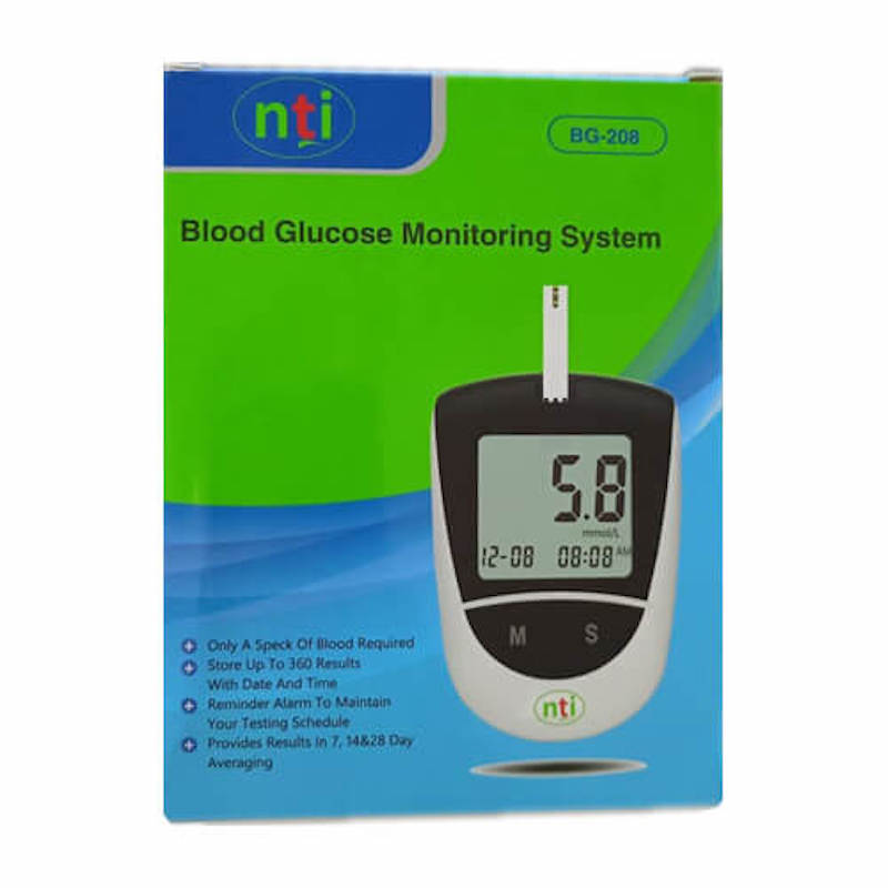 Picture of NTI Blood Glucose Monitor BG-208 with Strips
