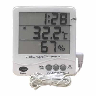 Picture of Brannan Digital Hygrometer and Thermometer with Clock