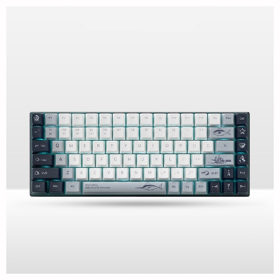 Picture of Rapoo MT510PRO (White Blue) Silver-Switch Multi-mode Wired Wireless Keyboard 75% with 84-key layout 7 modes Ice Blue Backlight