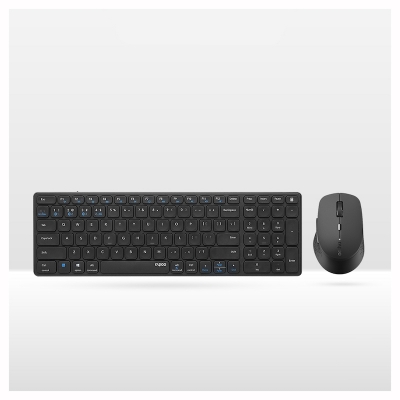 Picture of Rapoo 9350M Multi-mode Wireless Keyboard & Mouse Combo Supports Bluetooth 3.0, 5.0, and 2.4 GHz Compatible with Windows and Mac