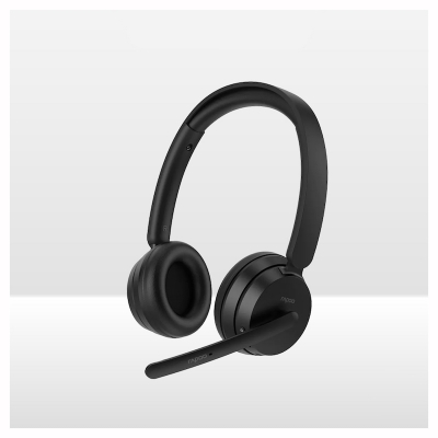 Picture of Rapoo H200 Wireless (Dual Mode) Black Headphone | Rapoo H200 Wireless (Dual Mode) Black Headphone Bluetooth 5.0 & 2.4 GHz, Active Noise Cancellation, 40 mm Drivers