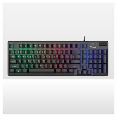 Picture of Rapoo V50S-98 Backlit Gaming Keyboard -  19-key conflict-free design for smooth gaming - Switchable arrow keys and WASD for flexible control - Dedicated volume wheel and Fn multimedia hotkeys - Spill-resistant with adjustable backlight and Windows lock