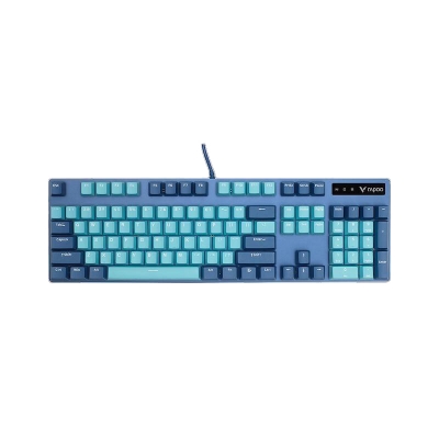Picture of Rapoo VPRO V500PRO (Cyan Blue) Backlit Mechanical Gaming Keyboard, Mechanical Switch, Individually White Backlight, Spill-Resistant Design