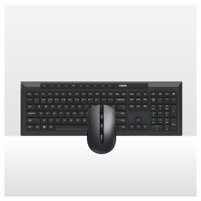 Picture of Rapoo 8210M Multi-mode Wireless Keyboard & Mouse Combo Switch between Bluetooth 3.0, 4.0 and 2.4G 1600DPI optical mouse Up to 12 months battery life