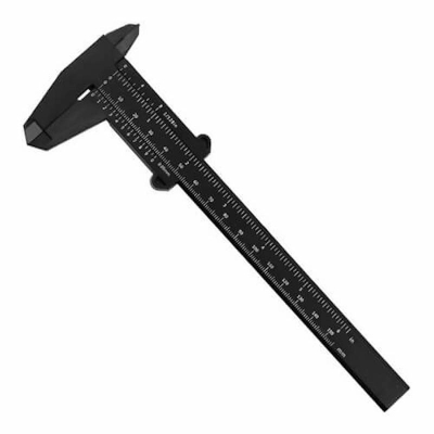Picture of 150mm Plastic Slide Caliper, Double Scale Vernier Caliper, Black Color