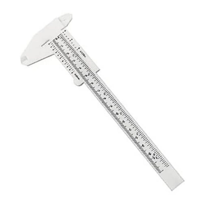 Picture of 150mm Plastic Slide Caliper, Double Scale Vernier Caliper – White Color
