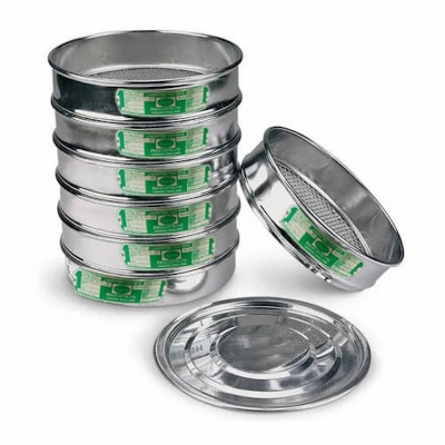 Picture of Sieve Set 200mm for Sand FM 8 Pcs Per Set (Sieve with Lead Pan)