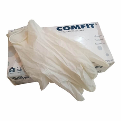Picture of Comfit Examination Hand Gloves 100 Pcs Powdered (Medium)