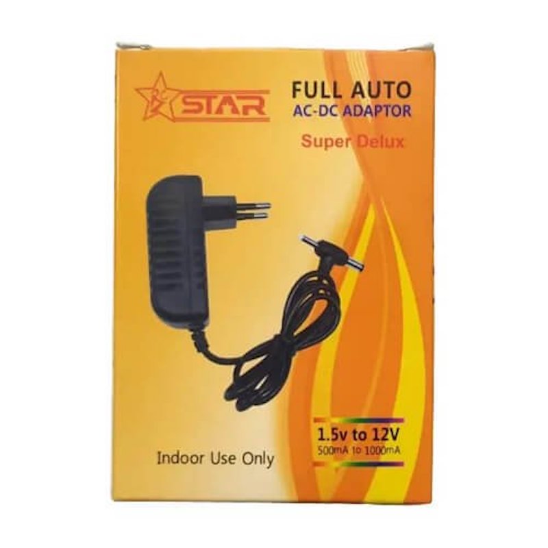 Picture of Universal Automatic 1.5V to 12V Power Adapter Charger With 2 Jack