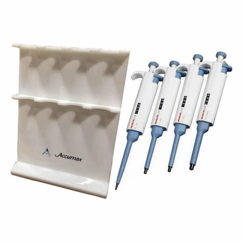 Picture of DragonLab Adjustable Single Channel Micropipette 4 Pcs with Stand Combo Pack