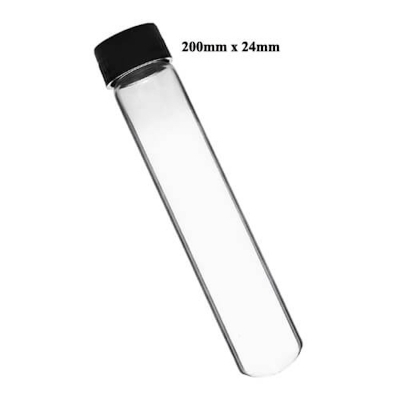 Picture of Pyrex Glass Test Tube with Black Cap 8 Inch