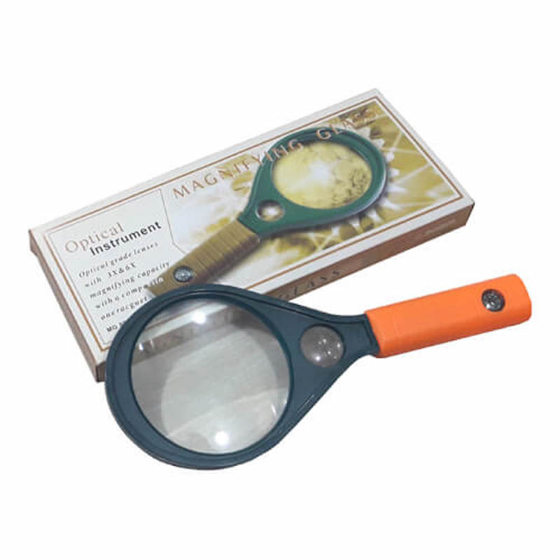 Picture of Hand Magnifying Glass 90 mm, Orange-Green