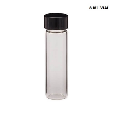Picture of Clear Glass Vial 8mL with Black Phenolic Cap