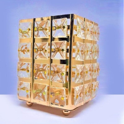 Picture of Crystal Makeup Brush Holder Cosmetics Tools Organizer Container Pen Pencil Holder Storage Candle Holder