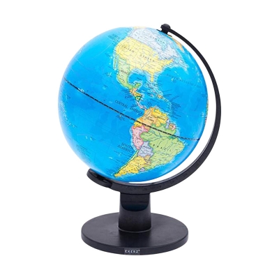 Picture of 25cm World Globe Educational Political Map Swivel Rotating Desk Top Globe - Geography Learning Home School Office Decoration - Diameter 25cm