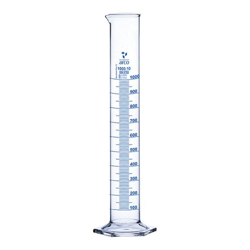 Picture of Arco Measuring Cylinder 1000mL Class-A Hexagonal Base
